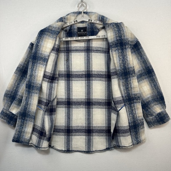 Bagatelle Collection Jacket Women's Sz Small Blue Plaid Pockets ButtonUp Shaket - Picture 3 of 8
